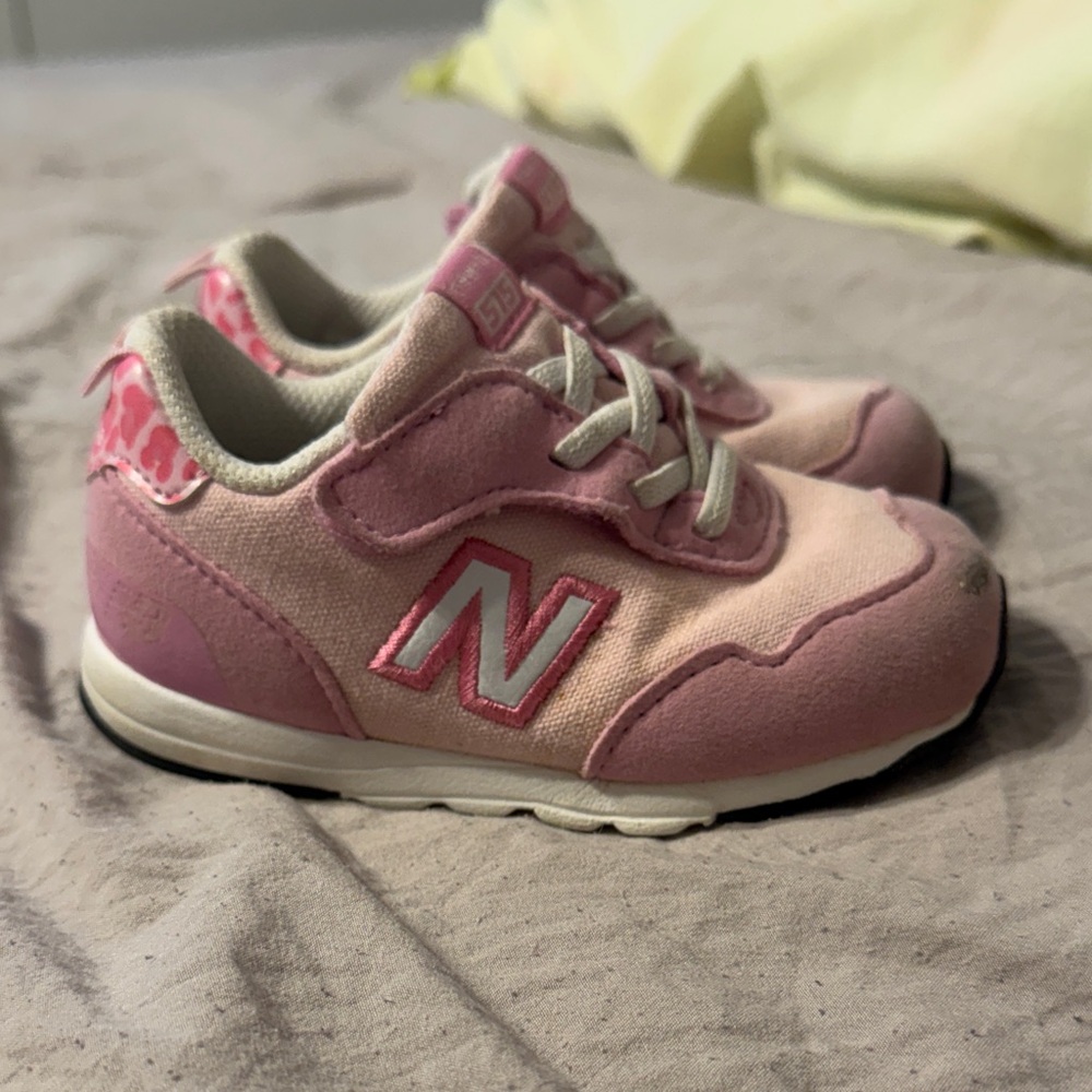 New Balance Toddler Pink and Light Pink Velcro Sneakers